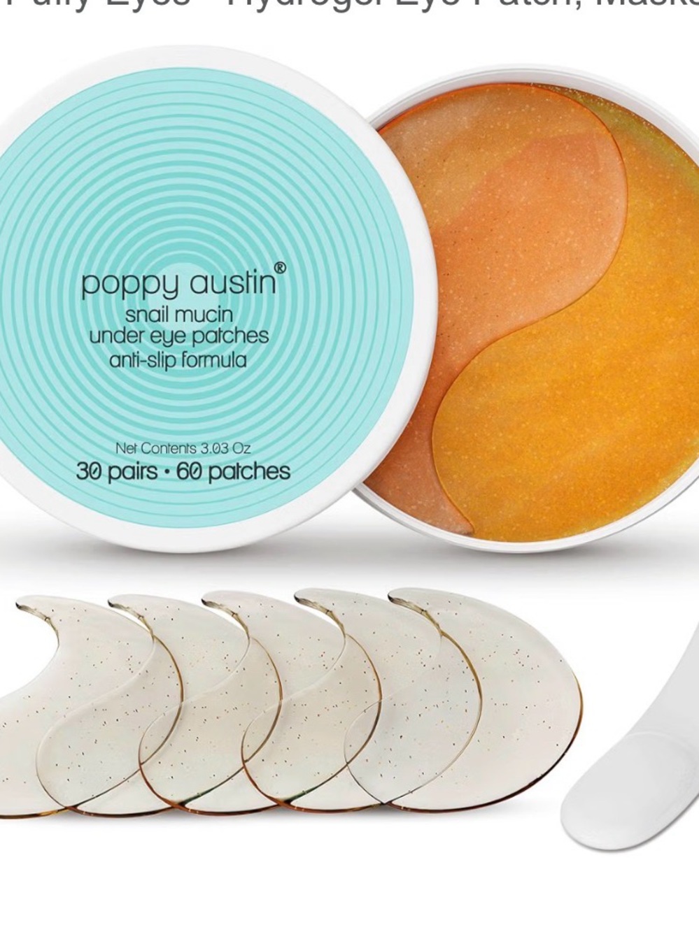 Poppy Austin Snail Mucin Under Eye Patches 30 pair of patches. Factory sealed.